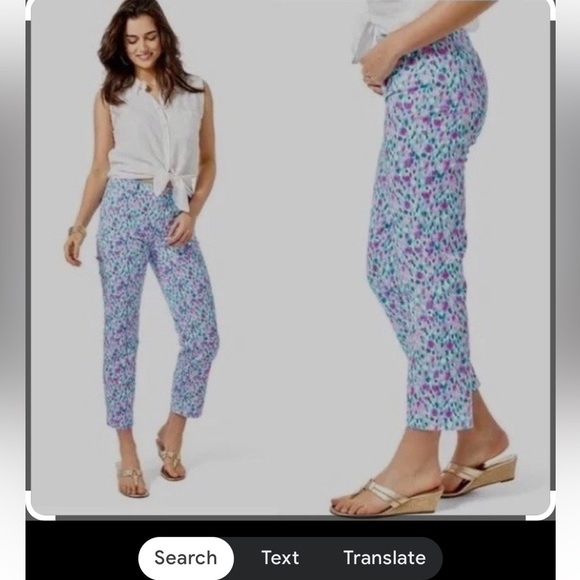 Lilly pulitzer Diviya palm beach  stretch pants in multi hottie dottie, SZ 10. - Picture 4 of 9